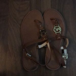 Michael Kors leather sandals.